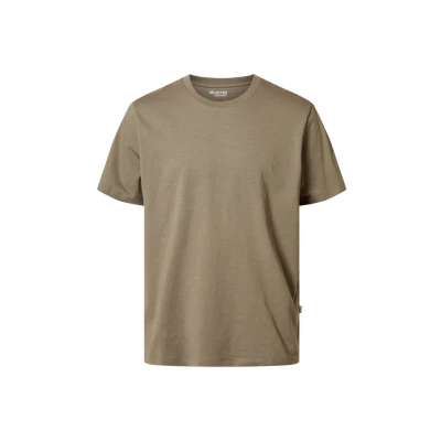 Abbildung von Selected Homme Slhaspen SLUB Oneck TEE Tshirt basic, Herren, Größe: XL, Vetiver