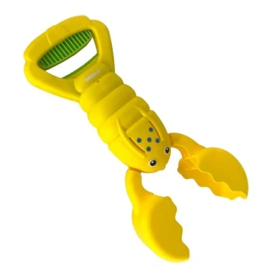 Abbildung von alldoro 60178 Sand Snapper Kunststoff Einhand Bagger im Krebs Design, Sandgreifer für Kinder ab 3 Jahren, 34,5 cm lang, Gelb
