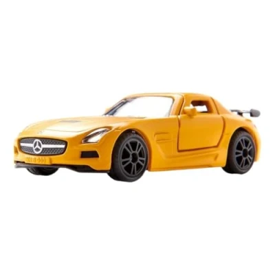 Abbildung von siku 1542, Mercedes Benz SLS AMG Black Series sports car, Metal/Plastic, Orange, Opening gull wing doors, Rubberised tyres