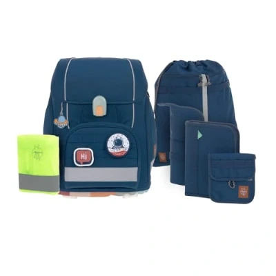 Abbildung von LÄSSIG 7 teiliges Schulranzen Set Kinder/School Boxy Unique marineblau,