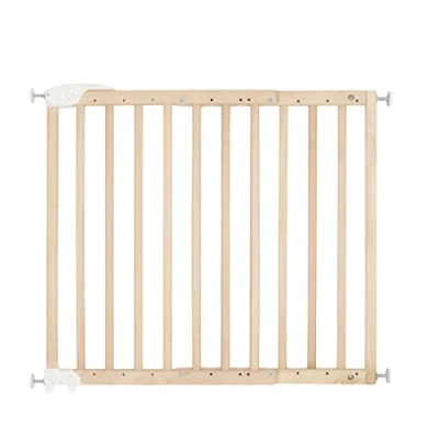 Abbildung von Badabulle Deco Pop, ausziehbares Babygitter aus Holz 63 bis 106 cm breit Druck oder Schraubgitter für Babytüren und Treppengitter