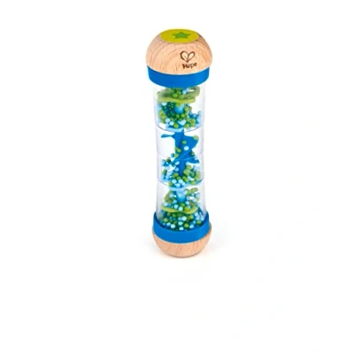 Abbildung von Hape Regenmacher Mini Rassel aus Holz Musikspielzeug, Blau