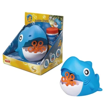 Abbildung von PUSTEFIX Mini Seifenblasenmaschine Hai I Seifenblasen Kinder Set Bubble Spaß bei Kinderpartys &amp; Geburtstagen