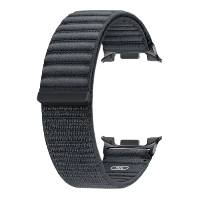 Abbildung von Samsung Fabric Band (S/M) ET SVL32 für die Galaxy Watch8 Classic, Uhrenarmband, Original Zubehör, Stoffband, Klettverschluss, Flexible Armbandlänge, Graphite