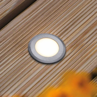 Abbildung von Paulmann 94365 LED Außenleuchte Bodeneinbauleuchte IP67 rund incl. 1x2 Watt Edelstahl gebürstet Außenlampe Edelstahl, Kunststoff 3000 K