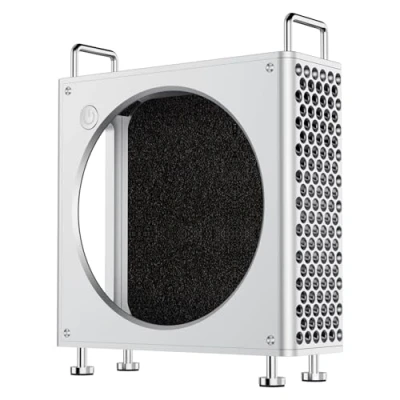 Abbildung von Ulanzi QT01 Gehäuse aus Aluminiumlegierung, Ständer für Mac mini M4/M4 Pro 2024 Magnetische Ausrichtung Maximaler Schutz Kühlung Sofortiger Einschaltknopf, Zubehör, Hülle, Destop, Halterung, Stand
