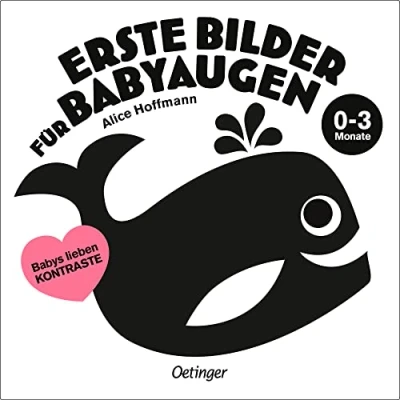 Abbildung von Erste Bilder für Babyaugen. 0 3 Monate: Babys lieben Kontraste. Kontrastbuch und Spielzeug zur visuellen Stimulation Neugeborene, perfekt als Geschenk Geburt