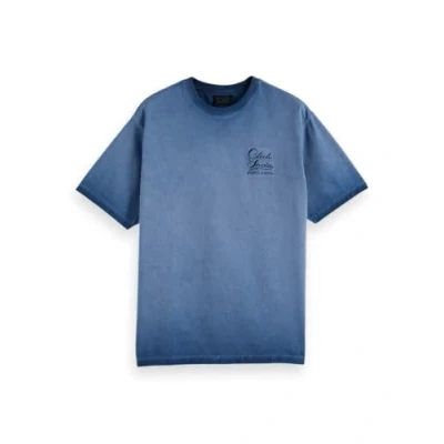 Abbildung von Scotch &amp; Soda Inside OUT COLD DYE Tshirt print, Herren, Größe: Small, Atlantic blue