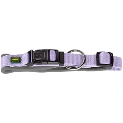 Abbildung von HUNTER Hundehalsung NEOPREN Vario Plus, Farbe: Lavendel/grau, strapazierfähiges Nylon, weiche Neoprenpolsterung, stufenlos verstellbar, mit Zugentlastung, pflegeleicht, komfortabel, Größe: S M/2,0