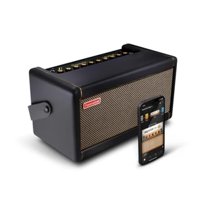 Abbildung von Positive Grid Spark 40 Watt Combo Übungsgitarrenverstärker für E Bass und Akustikgitarre mit Mobile App (Schwarz)