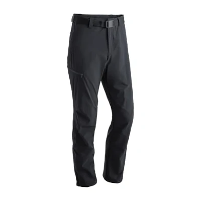 Abbildung von Maier Sports Nil, Herren Wanderhose, Wasserabweisende Outdoorhose für Trekking und Hiking, PFC frei, mSTRETCH pro 4 &amp; Dryprotec, Rollup Funktion, Schwarz, 50 (W33/L32)