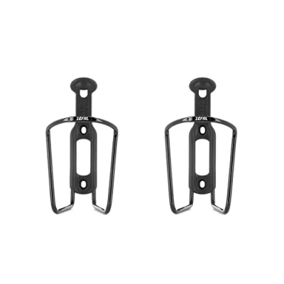 Abbildung von ZEFAL Pack ALU PLAST Set aus 2 Flaschenhaltern Aluminium Kunststoff 124 mit Zwei für Fahrrad leicht und robust Schwarz