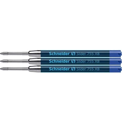 Abbildung von Schneider Schreibgeräte Kugelschreibermine Slider 755, dokumentenecht, XB, blau (Blau, 3)
