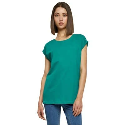 Abbildung von Urban Classics Extended Shoulder Tshirt basic, Damen, Größe: Small, Fresh green