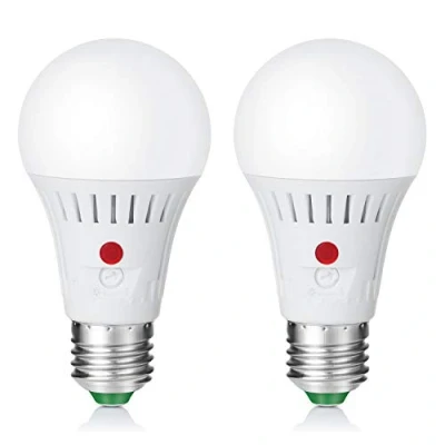 Abbildung von Elrigs E27 Glühbirne mit Lichtsensor, LED Lampe einstellbarem Tageslichtsensor, Leuchtmittel verstellbarem Dämmerungssensor, 7W ersetzt 60W, Kaltweiß(6000K), Doppelpack