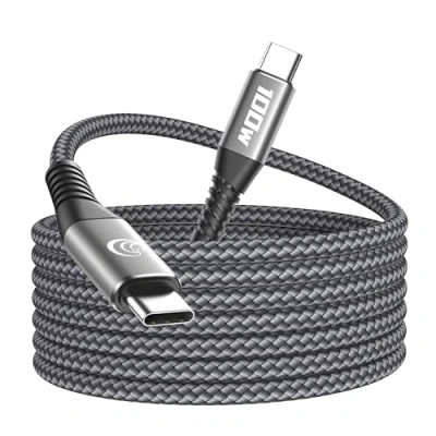 Abbildung von USB C auf Kabel 3M 100W PD 5A Schnellladekabel Lang Nylon Typ Ladekabel für Samsung S24 S23 S22 S21,iPhone 16 15 Pro Max,iPad,MacBook Air,Pixel,Switch