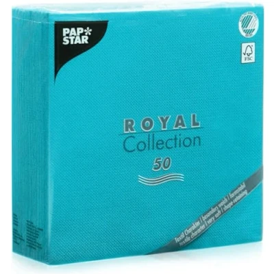 Abbildung von Papstar 81748 50 Servietten &quot;Royal Collection&quot; 1/4 Falz 40 x cm, türkis