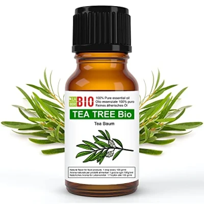 Abbildung von TeeBaumÖl Bio Ätherisches Öl 100% Reines 10 ml Aromatherapie Kosmetik Therapeutische Laborbio