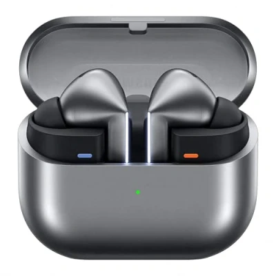 Abbildung von Samsung Galaxy Buds3 Pro Kabellose Bluetooth Kopfhörer, Active Noise Cancelling (ANC), Adaptive Geräuschunterdrückung, 360 Audio, In Ear Kopfhörer mit Hi Fi Sound, Silver, Inkl. Anymode Clear Cover
