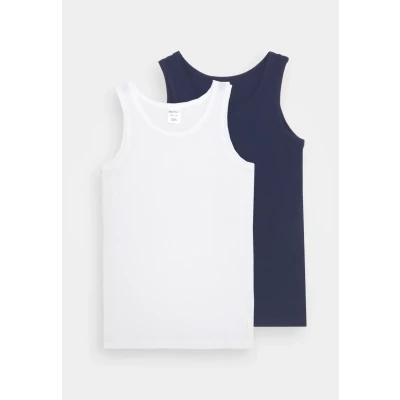 Abbildung von Schiesser Organic Cotton 2 PACK Unterhemd/shirt für Kinder, Größe: 92, White/blue