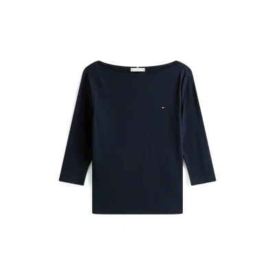 Abbildung von Tommy Hilfiger SLIM CODY BOAT Langarmshirt, Damen, Größe: XXS, Desert sky