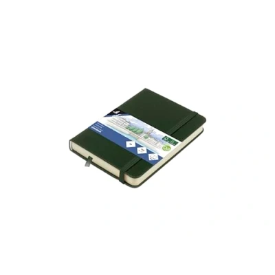 Abbildung von Kangaro Art Skizzenbuch A6 Forest Green PU Hardcover 80 Blatt 140 Gramm cremefarbenes Papier mit Gummiband und Band