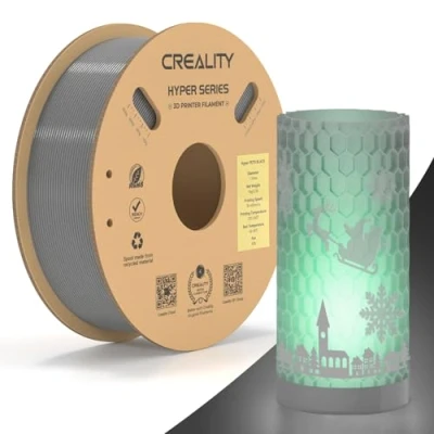 Abbildung von Creality Hyper PETG Filament, Grau Filament 1.75mm 1KG, 3D Drucker Maßgenauigkeit +/ 0.03mm, Druck Materialien für die Meisten Drucker, 2.2lbs/Spool