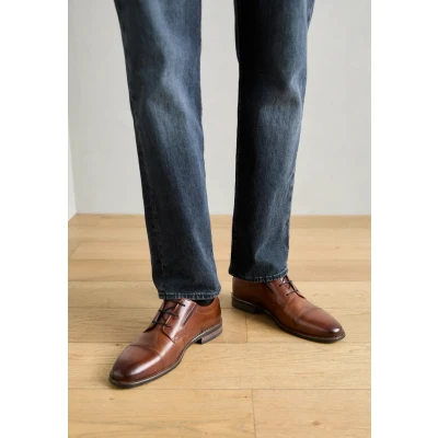 Abbildung von bugatti Herren Businessschuhe, Männer Business Schnürer, Wechselfußbett,Schnuerung,lace up Shoes,schnürschuhe,Office,Cognac (6300),43 EU / 8.5 UK