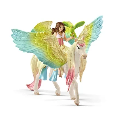 Abbildung von schleich BAYALA 70566 Fee Surah und Einhorn Glitzer Pegasus 3 Tlg Spielset mit Flügel Beweglichen Armen Spielzeug, Figuren ab 5 Jahren