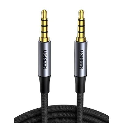 Abbildung von UGREEN Aux Kabel 3.5 Klinke auf 3.5mm klinkenkabel 4 Polig unterstützt Mikrofon für Headset(CTIA), Handy, Auto Radio, MP3 Player, Lautsprecher, PS4, Xbox One usw.(2m)