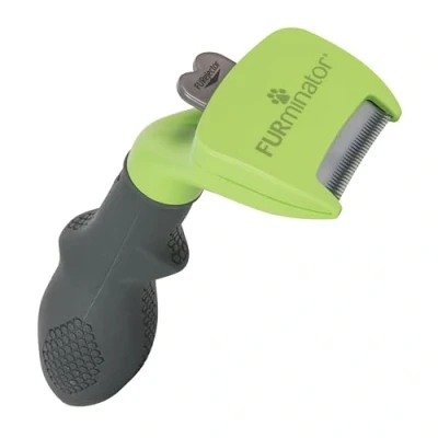 Abbildung von FURminator deShedding Tool Hund Größe S Langhaar Hundebürste für kleine Hunde zur Entfernung der Unterwolle Verbessertes Design