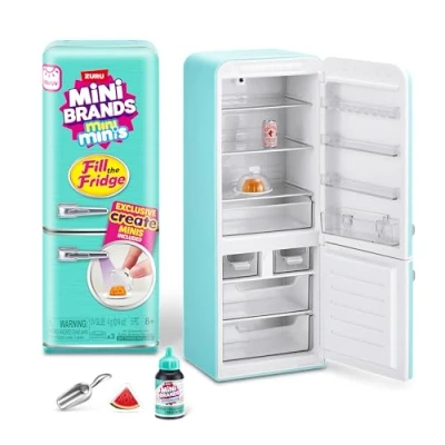 Abbildung von Mini Brands Fill The Fridge Spielset mit UV Licht von ZURU, zum Sammeln, DIY, Harz Spielen, Exklusives Rezept, Nicht Verzehr geeignet, ab 8 Jahren