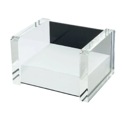 Abbildung von Wedo 607001 Acryl Zettelbox (Acryl Exklusiv) glasklar/schwarz, (B)116 x (T)99 (H)75 mm
