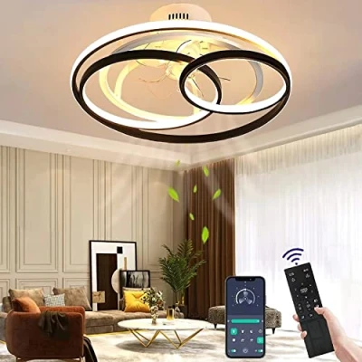 Abbildung von Wildcat Deckenventilator mit Beleuchtung, LED Deckenleuchte Ventilator Fernbedienung Fan Deckenlicht Unsichtbares Leise Deckenlampe für Esszimmer Wohnzimmer Schlafzimmer [Energieklasse F]