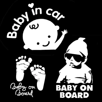 Abbildung von [3 Stück] Baby on Board Aufkleber Auto (Baby in Car)