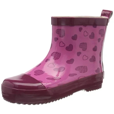 Abbildung von Playshoes Unisex Kinder Gummistiefel Halbschaft Regenstiefel, Herzchen, 24 EU