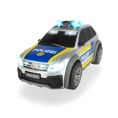 Abbildung von Dickie Toys Volkswagen VW Tiguan R Line 25 cm großes Polizeiauto mit Licht &amp; Sound, Polizei SUV, Spielzeugautos, für Kinder ab 3 Jahre, Mehrfarbig