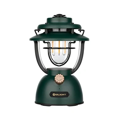 Abbildung von OLIGHT Olantern Classic 2 Pro Campinglampe 300 LM, LED Laterne im Retro Stil Stufenlos Dimmbar für Halloween Dekoration, Notstrombank USB Wiederaufladbar,für Camping, Garten,Stromausfällen Kleegrün