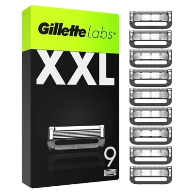 Abbildung von Gillette Labs Ersatzklingen, Kompatibel Mit GilletteLabs Rasierer Reinigungs Element Und Heated Razor, 9 Ersatzklingen