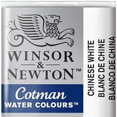 Abbildung von Winsor &amp; Newton 0301150 Cotman Aquarellfarbe mit guter Transparenz, hervorragender Tönungsstärke und guten Maleigenschaften, Wasserfarbe im 1/2 Napf Chinesischweiß