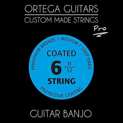 Abbildung von Ortega Guitars Custom Made Strings Pro Gitarren Banjo 6 Saiten/Loop ends Phosphor Bronze beschichtet (GBJP 6)