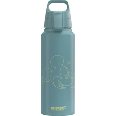 Abbildung von SIGG Alu Trinkflasche WMB Pathfinder Mickey Mouse Disney Klimaneutral Zertifiziert Für Kohlensäurehaltige Getränke Geeignet Auslaufsicher Federleicht BPA frei Outdoor Blau 1L