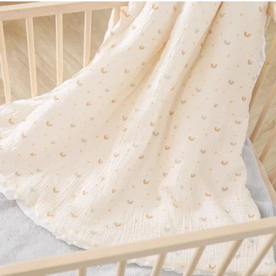 Abbildung von Baby und Kinderdecke aus Musselin weichem Minky Oeko Tex 75x100 cm Polyester Füllung Komfort Qualität Babydecke, Bettdecke, Nickerchen, Kindergarten Geburtsgeschenk Mädchen oder Jungen