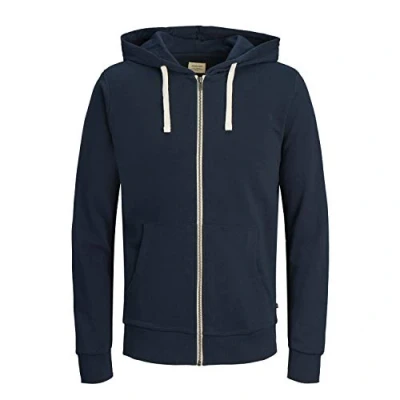 Abbildung von JACK &amp; JONES Herren JJEHOLMEN Sweat Zip Hood, Navy Blazer, 3XL