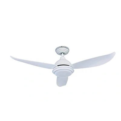 Abbildung von PEPEO Raja Deckenventilator mit Beleuchtung Sehr leiser Fernbedienung und dimmbarer LED Beleuchtung. Ventilator Durchmesser 122 cm. Farbe: Weiß [Energieklasse F]