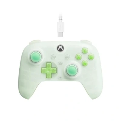 Abbildung von 8Bitdo Ultimate Mini Wired Controller for Xbox with RGB Lighting Fire Ring, Hall Effect Joysticks and Triggers, Series XS, One, Windows 10/11 Officially Licensed (Translucent Green)