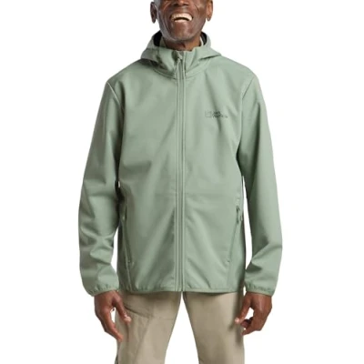 Abbildung von Jack Wolfskin Bornberg Hoody Softshelljacke, Herren, Größe: Medium, Eucalyptus