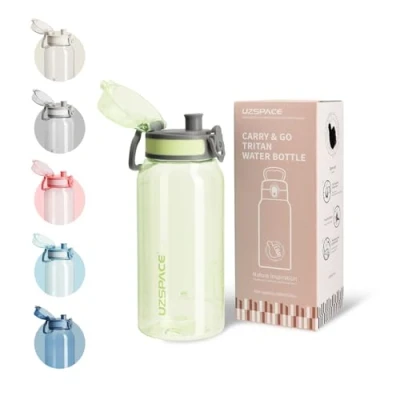 Abbildung von UZSPACE Trinkflasche Kinder Sport Wasserflasche 600ml, auslaufsicher, kohlensäure geeignet Flasche, spülmaschinenfest, Sportflasche mit Einhandbedienung Jungen Mädchen für Schule Uni Outdoor