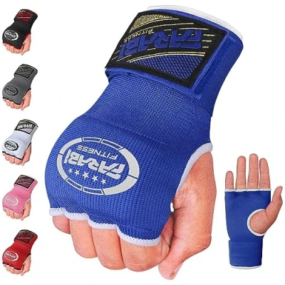 Abbildung von Farabi Sports Innenhandwickel für Kinder und Erwachsene innenhandschuhe Boxen Box Bandagen männer &amp; Frauen MMA Muay Thai Training boxbandagen (Blue, S/M)