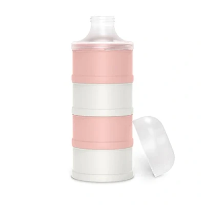 Abbildung von Suavinex, Milchpulver Portionierer Baby, und Getreidespender, mit 4 Fächern, Schraubverschluss Spenderteil. Spülmaschinenfest. Rosa